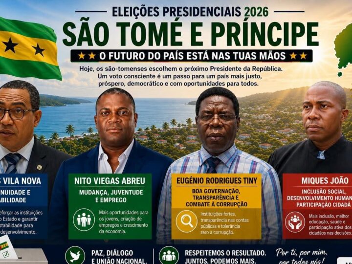 Mais de 142 mil eleitores escolhem hoje o próximo Presidente de São Tomé